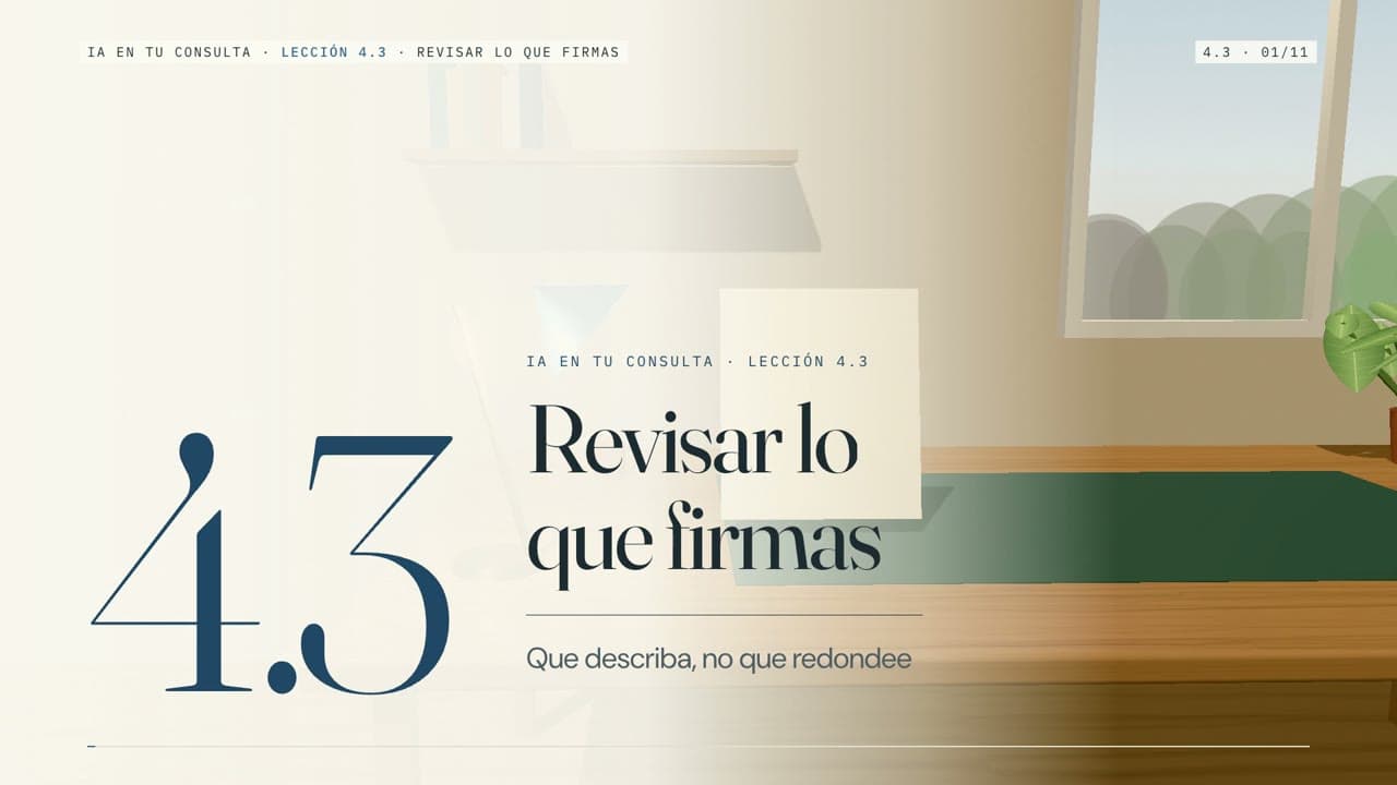 Una lección del curso IA en tu consulta